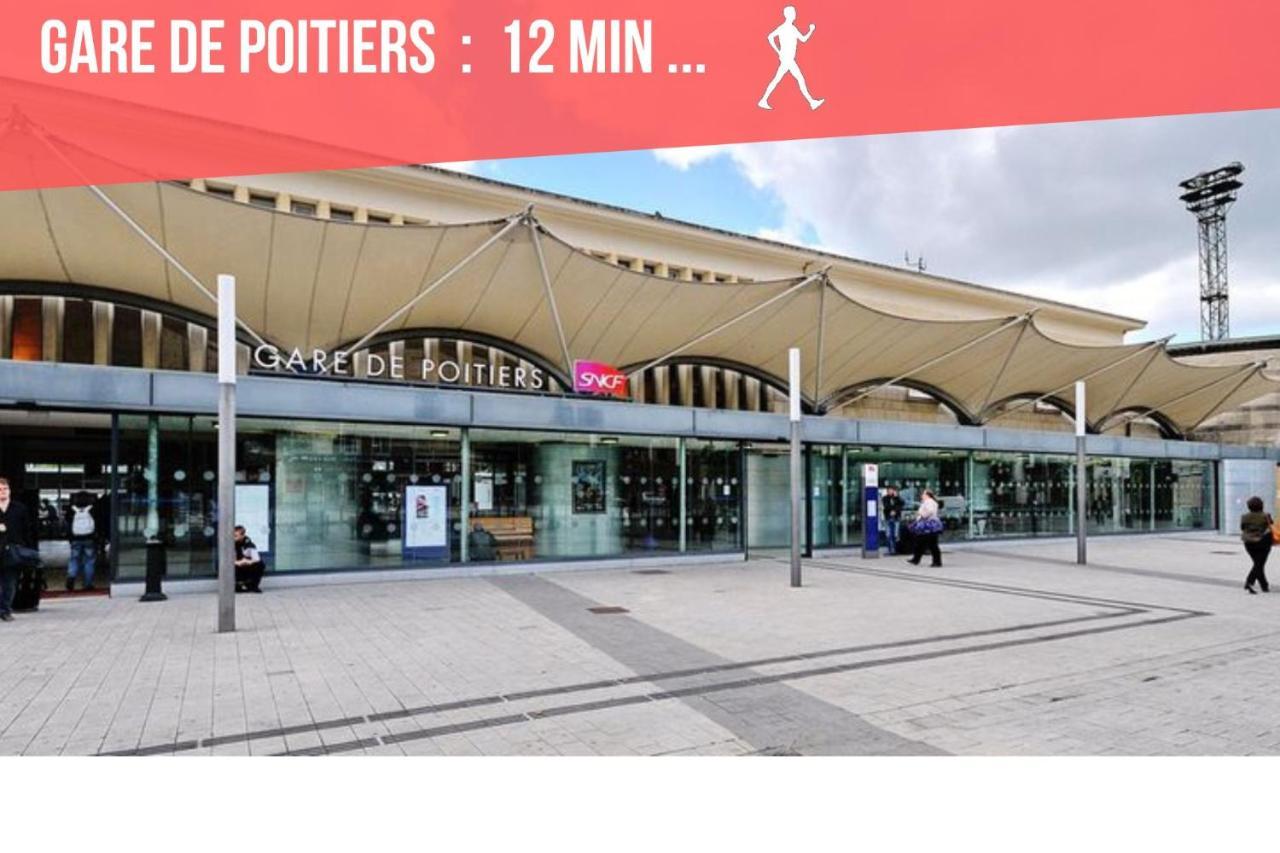 Chambres Poitiers Centre Ville - Salle De Bain, Refrigerateur, Tv Et Machine A Cafe Privatifs - Cuisine Commune - Terrasse - Hotel De Ville A 200M المظهر الخارجي الصورة